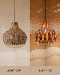 Surahi P-02 | Handwoven Cane Pendant Lamp — view 6