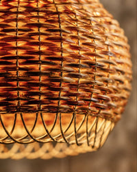 Surahi P-02 | Handwoven Cane Pendant Lamp — view 3