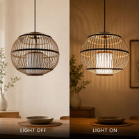 Jharokha P-01 | Handwoven Bamboo Pendant Lamp — view 4