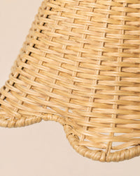 Shamiana P-03 | Scalloped Rattan Pendant Lamp — view 4