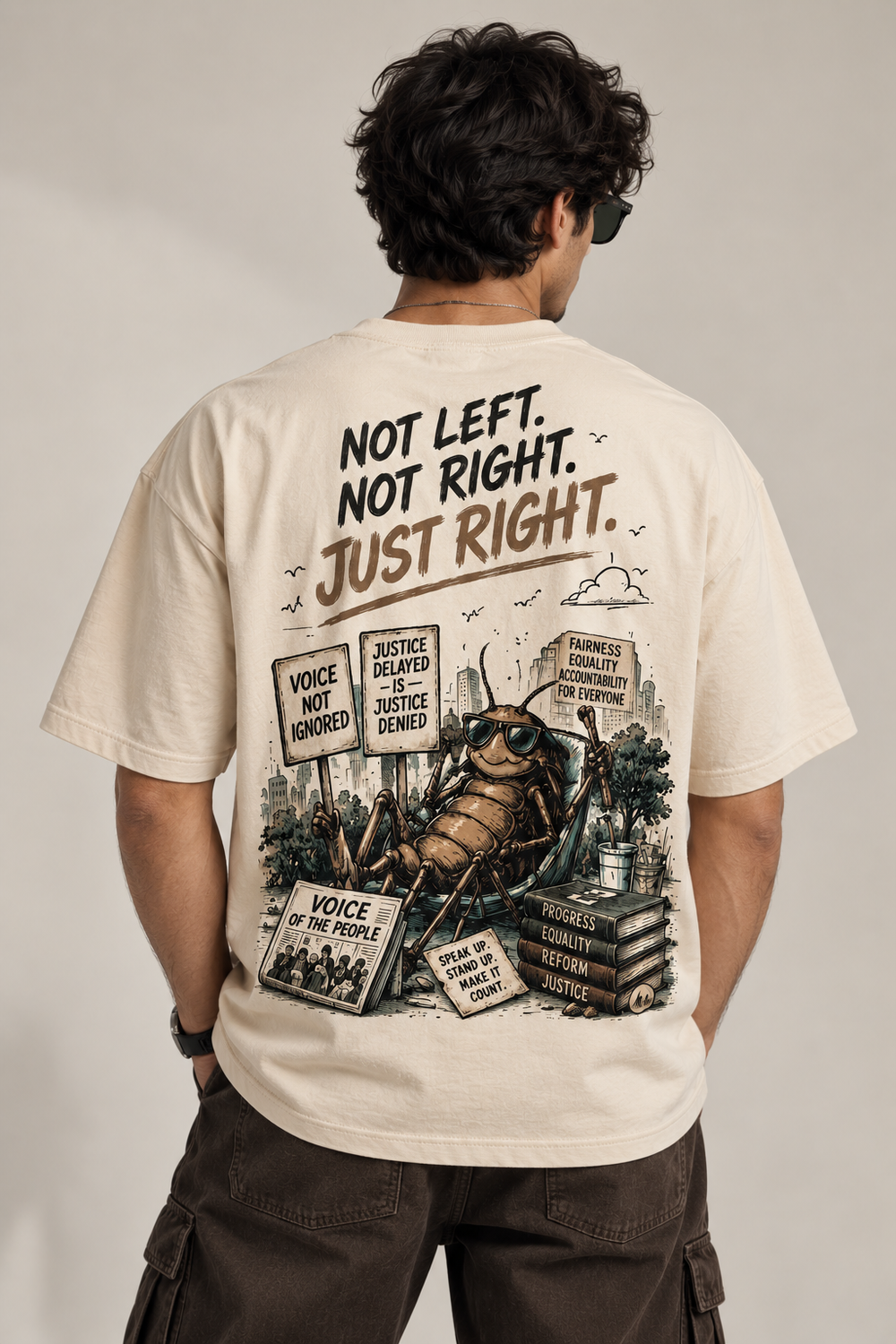 Not Left, Not Right Oversized T-Shirt