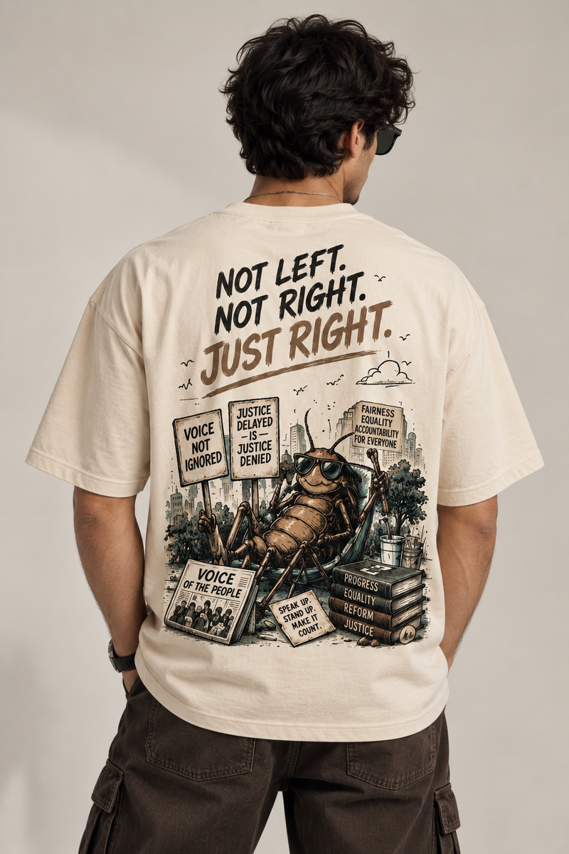 Not Left, Not Right Oversized T-Shirt